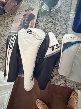 Titleist TaylorMade Kalea Wood Headcovers Set 4 White Vinyl Golf Covers Mixed